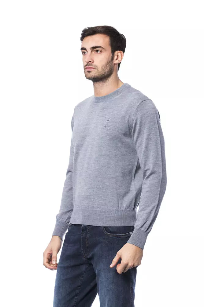 Billionaire Italian Couture Grauer Pullover aus Merinowolle für Männer