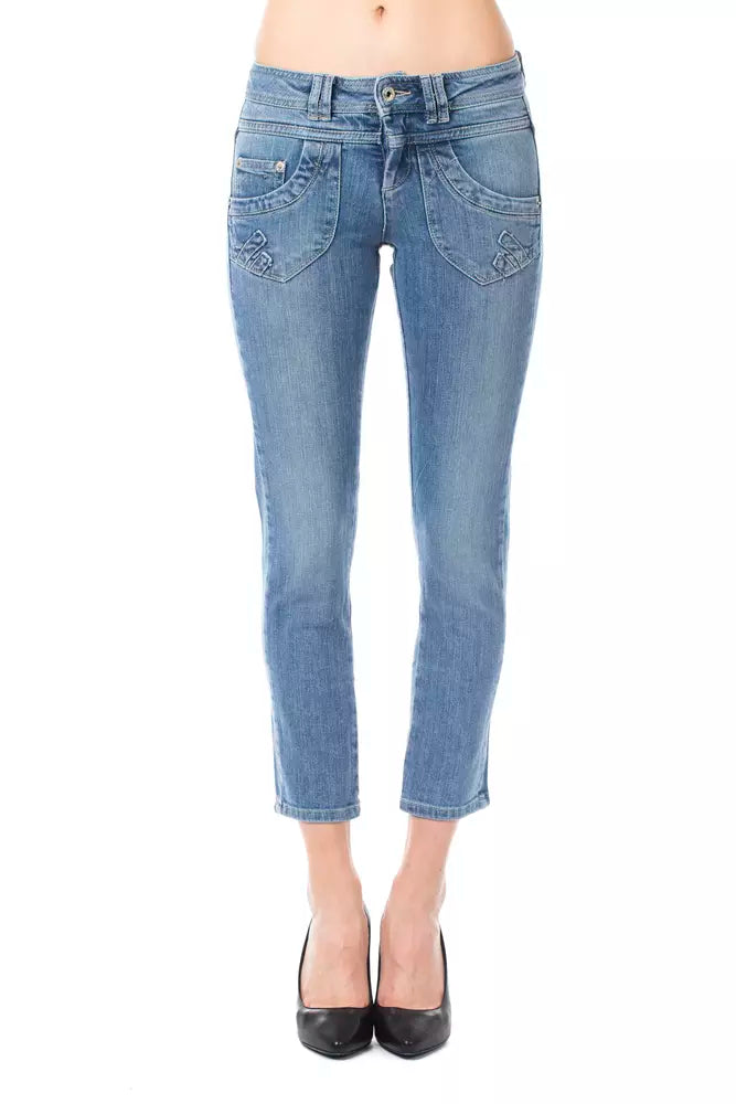Ungaro Fever Hellblaue Capri-Jeans aus Baumwolle für Frauen