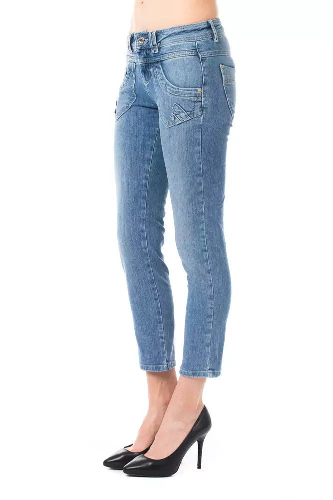 Ungaro Fever Hellblaue Capri-Jeans aus Baumwolle für Frauen