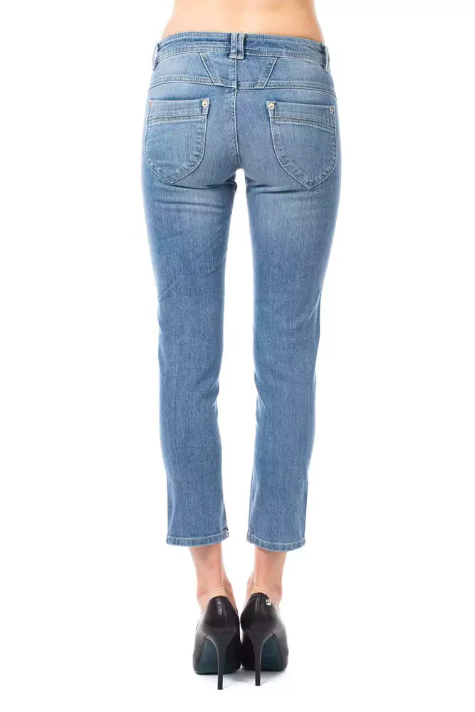 Ungaro Fever Hellblaue Capri-Jeans aus Baumwolle für Frauen