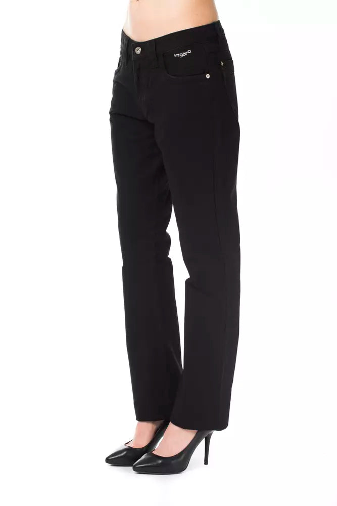 Ungaro Fever Schwarz Baumwolle Frauen Pant