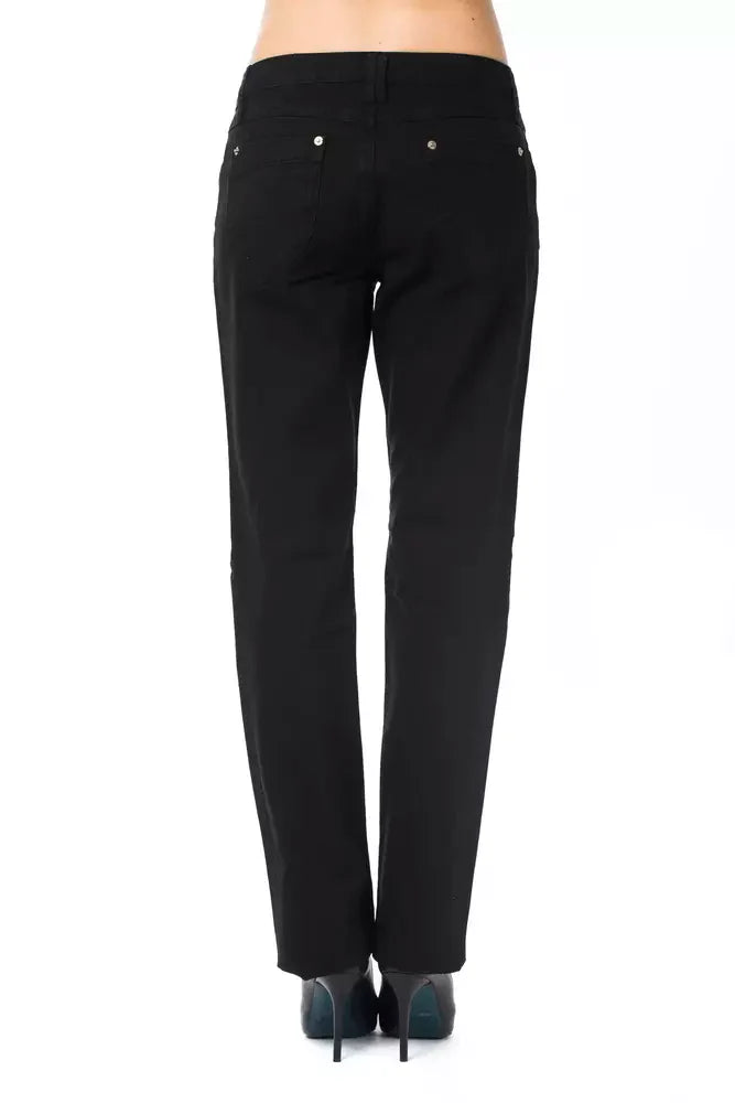 Ungaro Fever Schwarz Baumwolle Frauen Pant