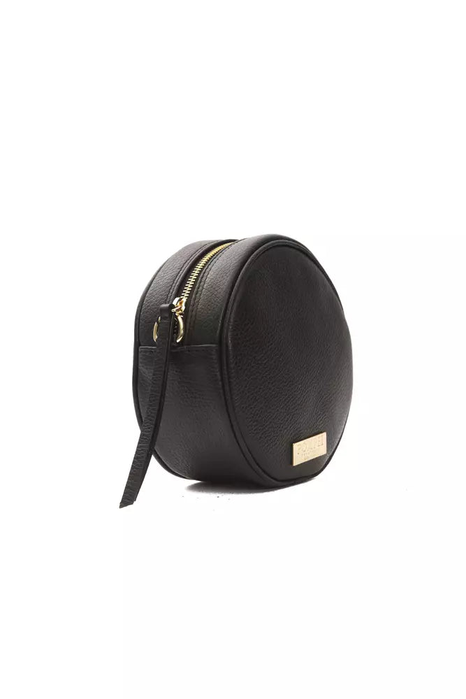 Pompei Donatella Schwarzes Leder Frauen Crossbody