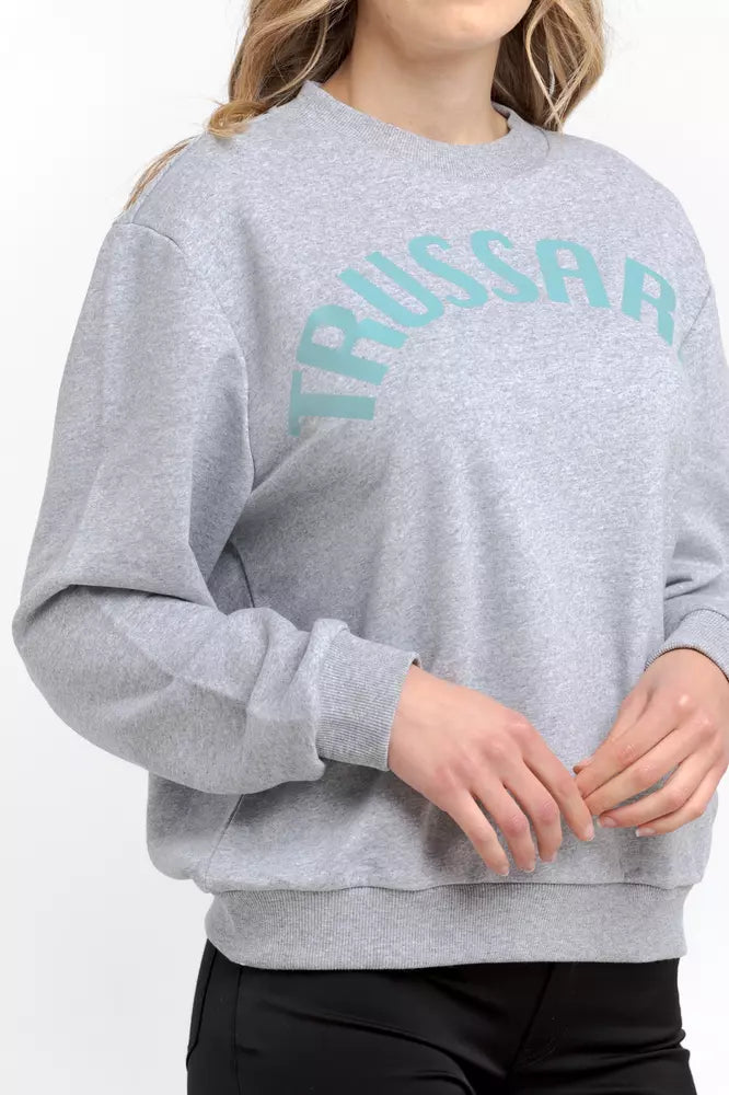 Trussardi Graues Baumwoll-Sweatshirt für Frauen