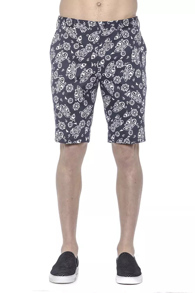 PT Torino Blaue Herren-Bermuda-Shorts aus Baumwolle