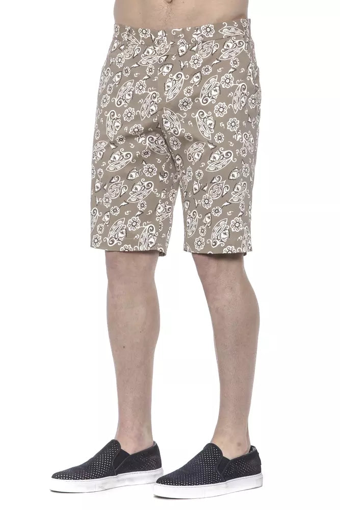 PT Torino Beige Baumwoll-Bermuda-Shorts für Herren