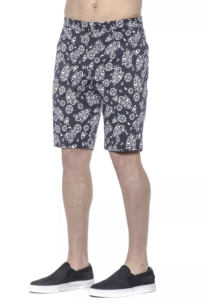 PT Torino Blaue Herren-Bermuda-Shorts aus Baumwolle
