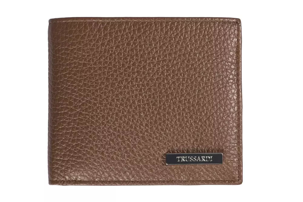 Trussardi Braunes Leder Portemonnaie für Männer