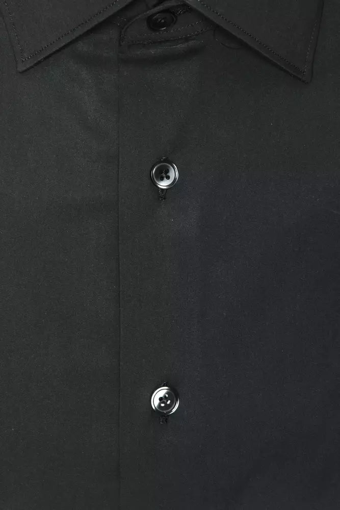 Robert Friedman Graues Herrenhemd aus Baumwolle