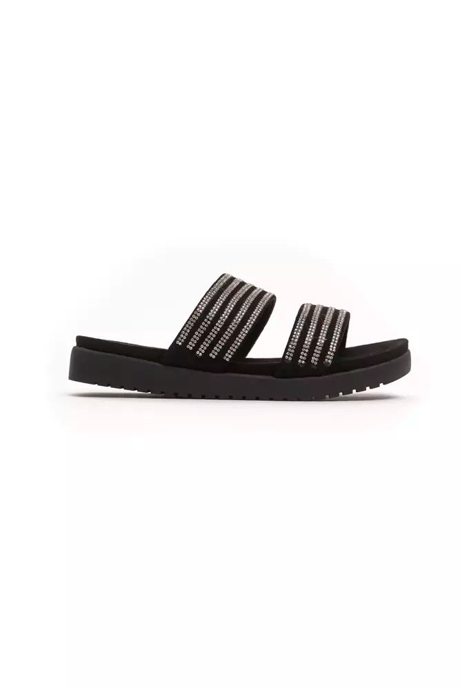 Péché Originel Silberne Textil-Sandalen für Damen
