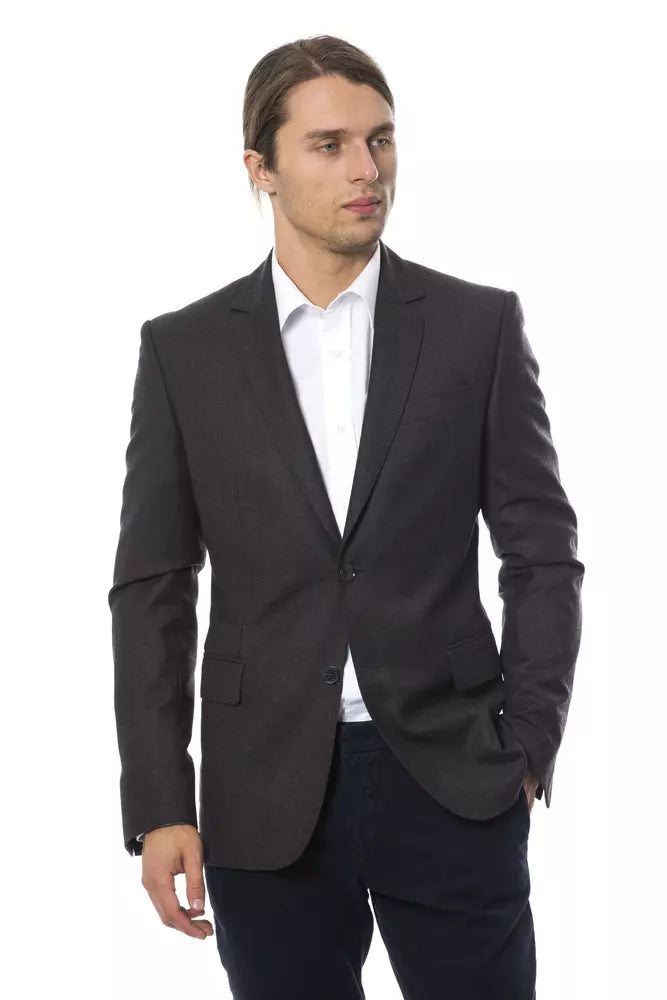 Verri Grauer Woll-Blazer für Herren