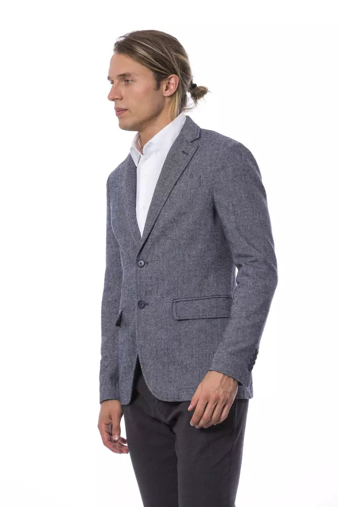 Verri Eleganter blauer einreihiger Blazer