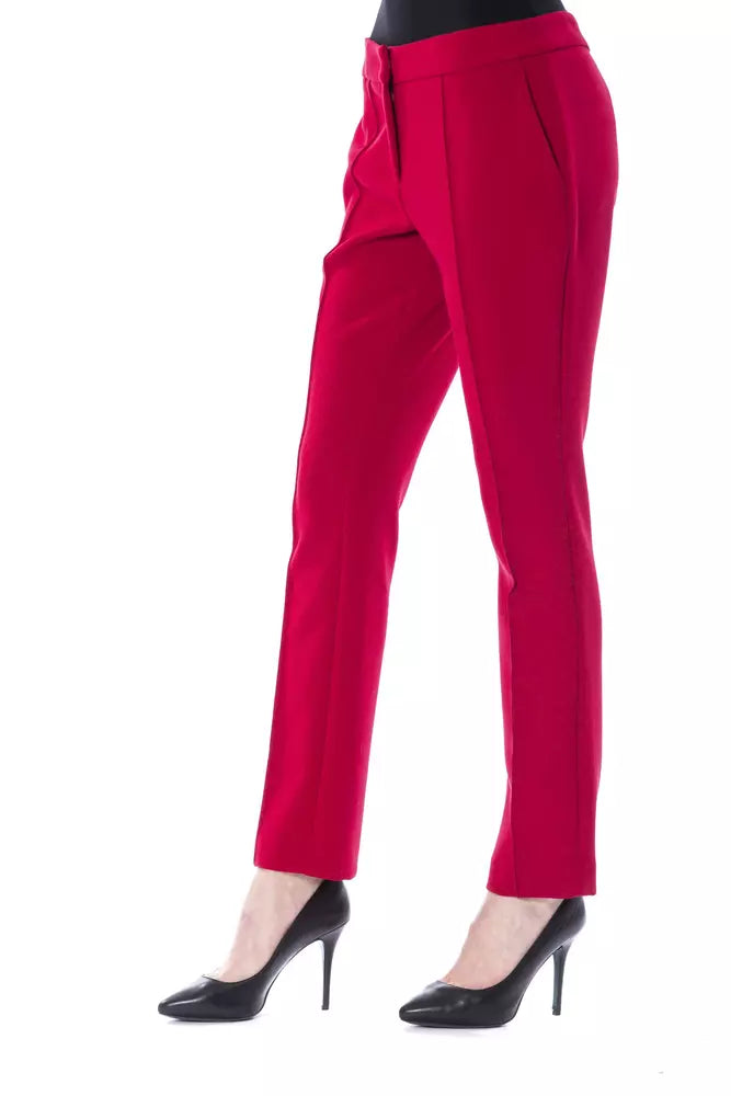 BYBLOS Fuchsiafarbene Damenhose aus Polyester