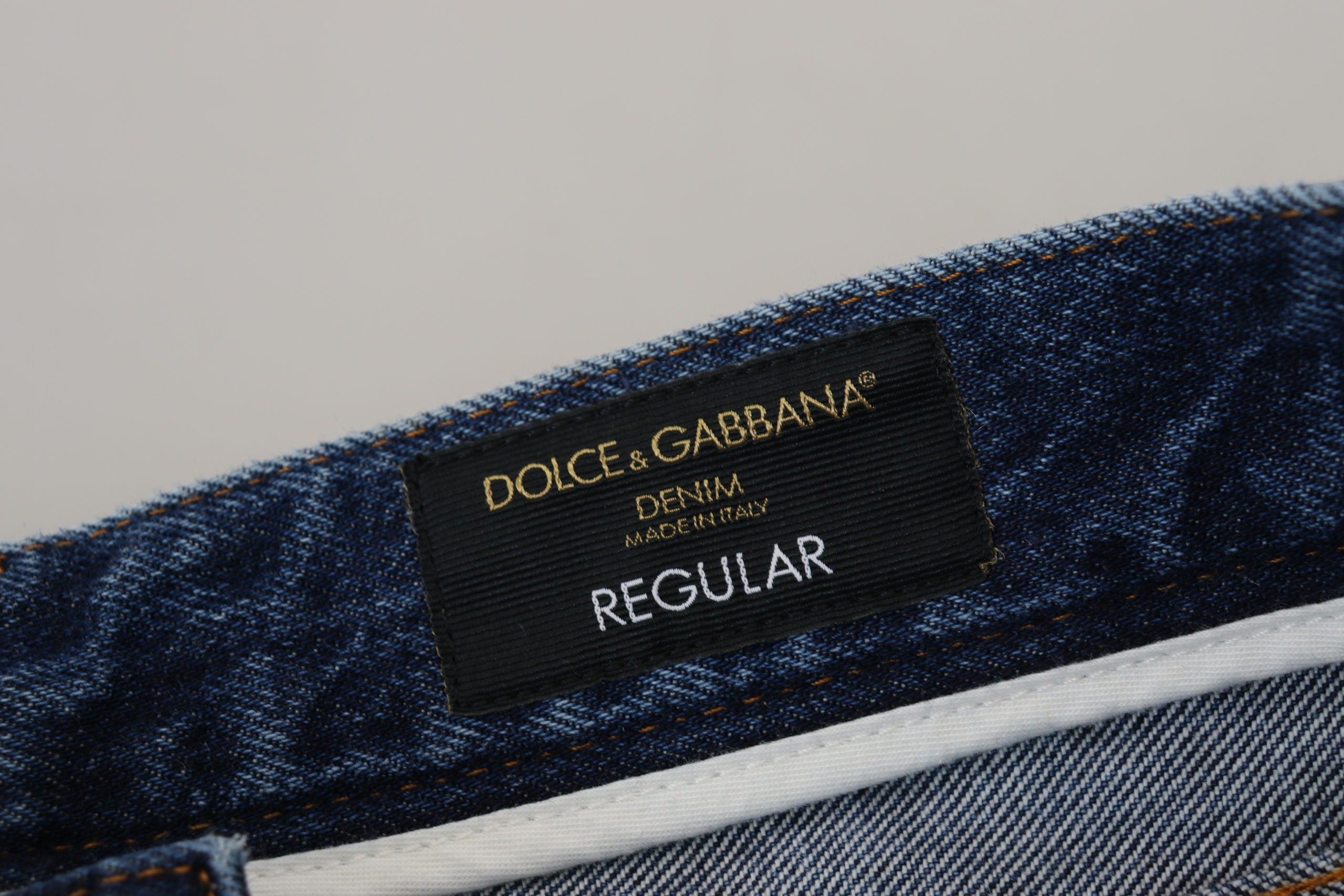 Dolce & Gabbana Blaue Baumwolle zerfleddert Männer Denim Jeans