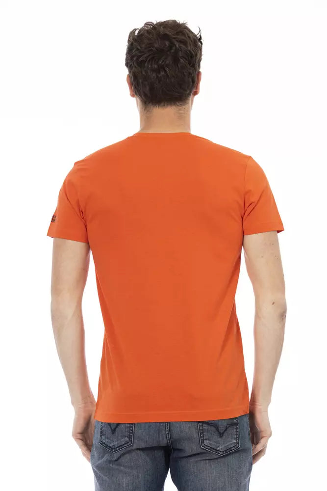Trussardi Action Rotes Baumwolle Männer T-Shirt