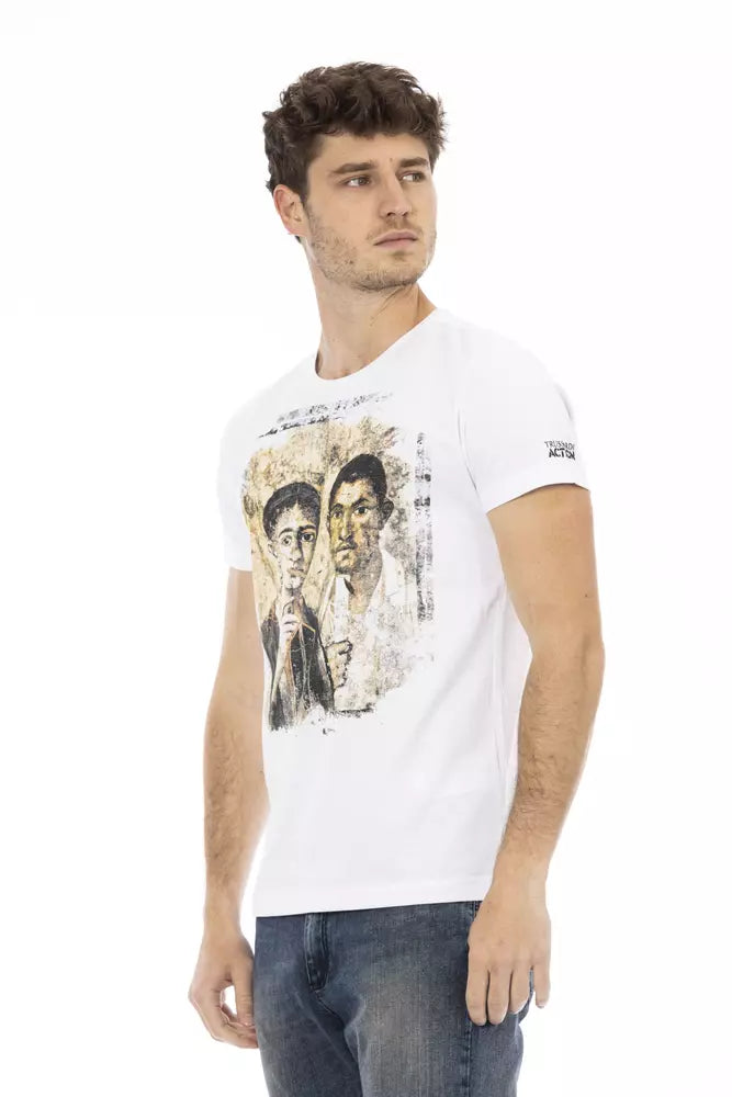 Trussardi Action Weißes Baumwolle Männer T-Shirt