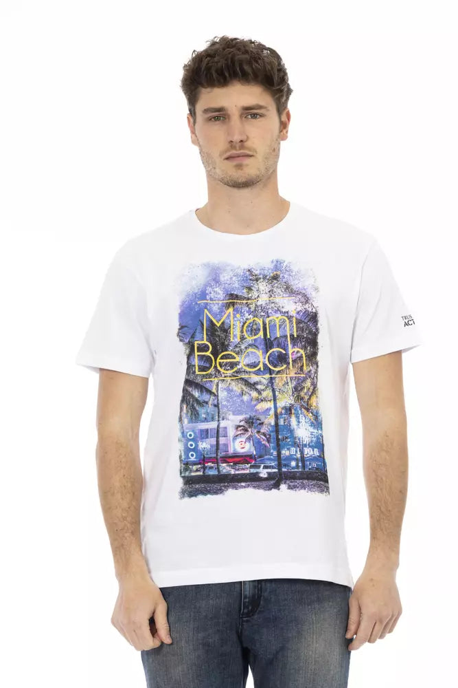 Trussardi Action "Weißes Baumwoll-T-Shirt für Männer"