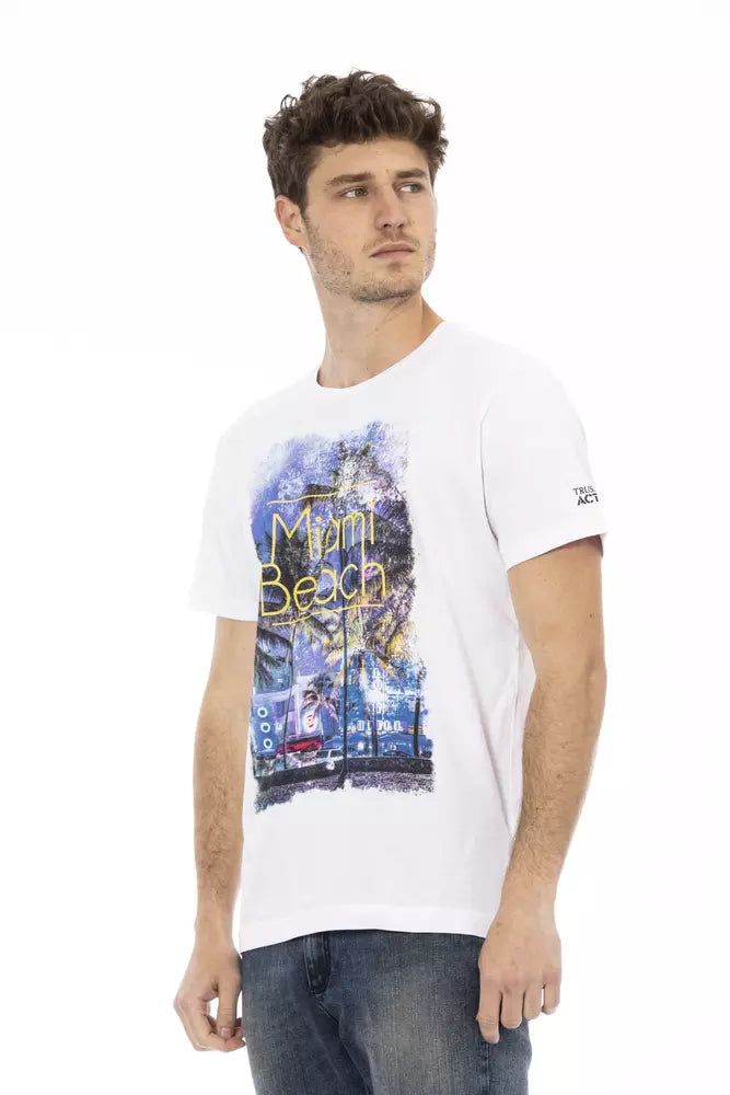 Trussardi Action "Weißes Baumwoll-T-Shirt für Männer"