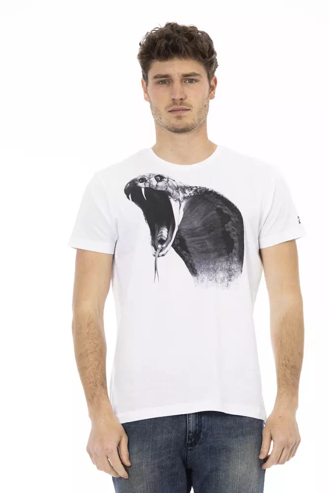 Trussardi Action T-Shirt für Männer aus weißer Baumwolle