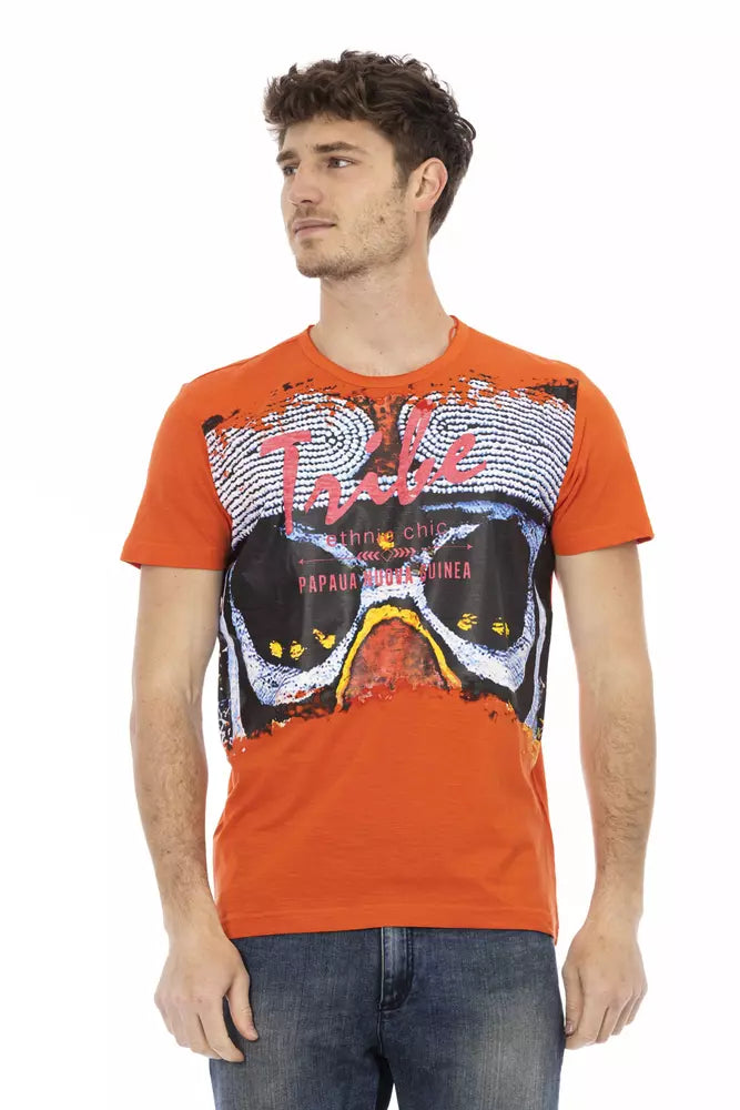 Trussardi Action Orange Baumwolle Männer T-Shirt