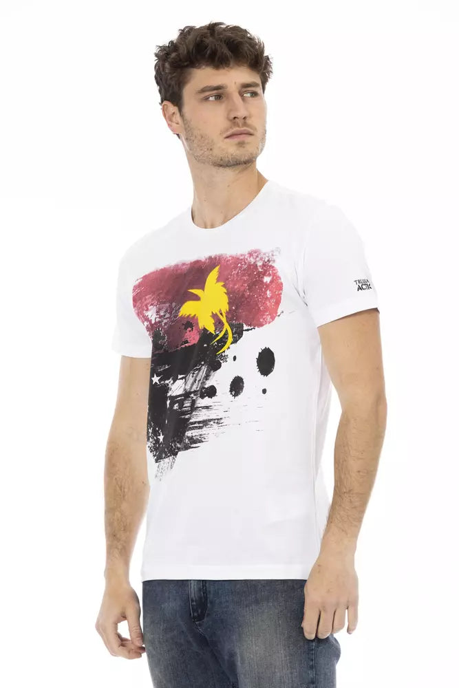Trussardi Action Weißes Baumwolle Männer T-Shirt