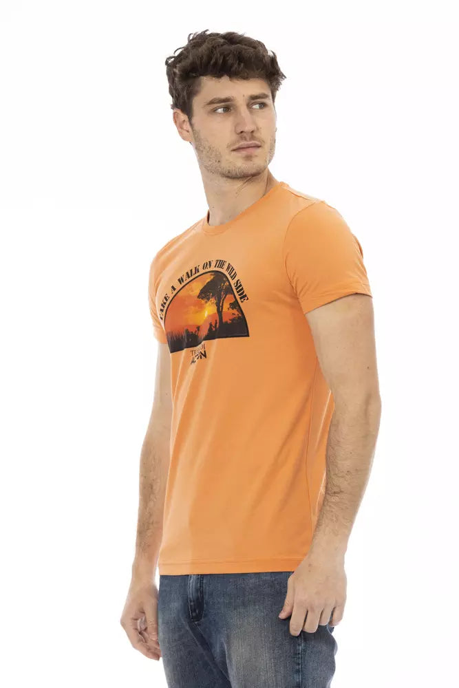 Trussardi Action Orange Baumwolle Männer T-Shirt