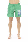 Bikkembergs Grüne Polyester-Badehose für Herren