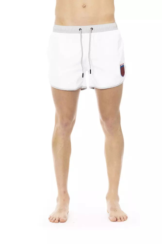 Weiße Bikkembergs Badeshorts aus Polyester für Herren