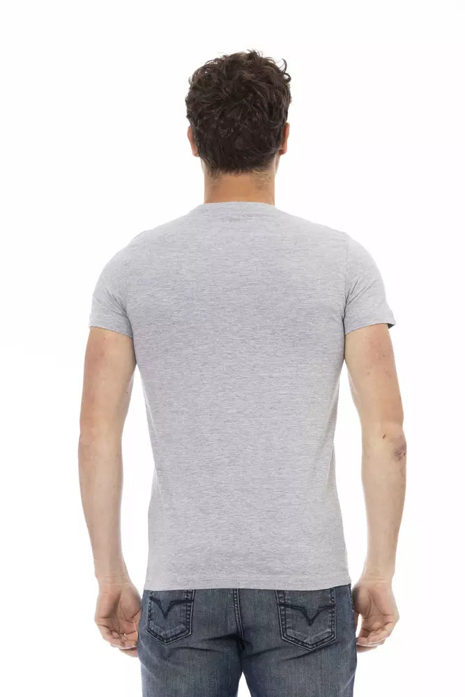 Trussardi Action Graues Baumwolle Männer T-Shirt