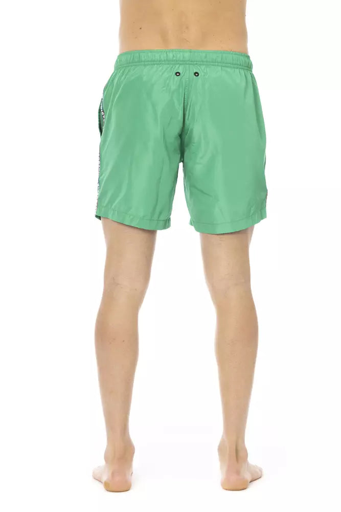 Bikkembergs Grüne Polyester-Badehose für Herren