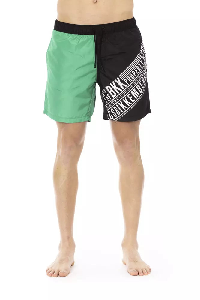 Bikkembergs Grüne Badeshorts für Herren aus Polyester