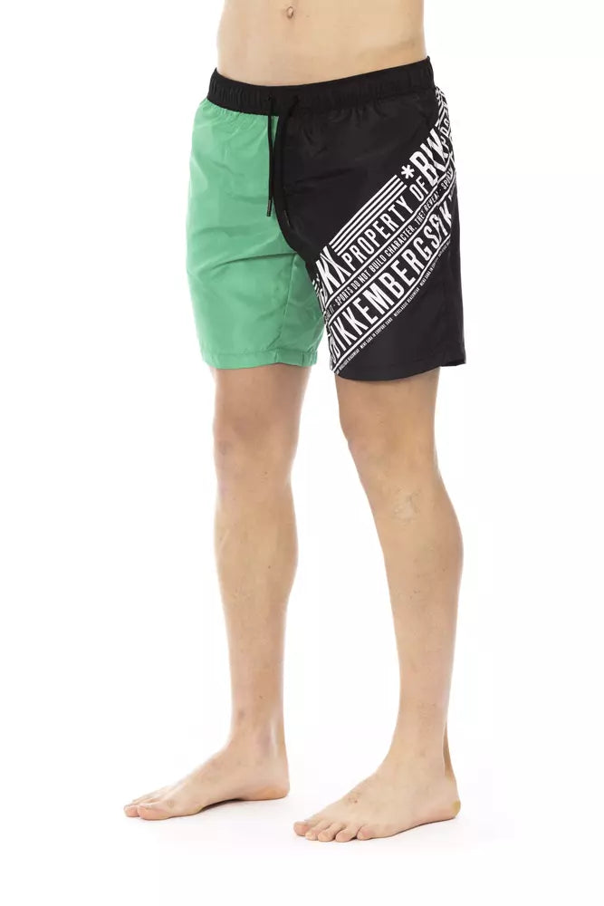 Bikkembergs Grüne Badeshorts für Herren aus Polyester