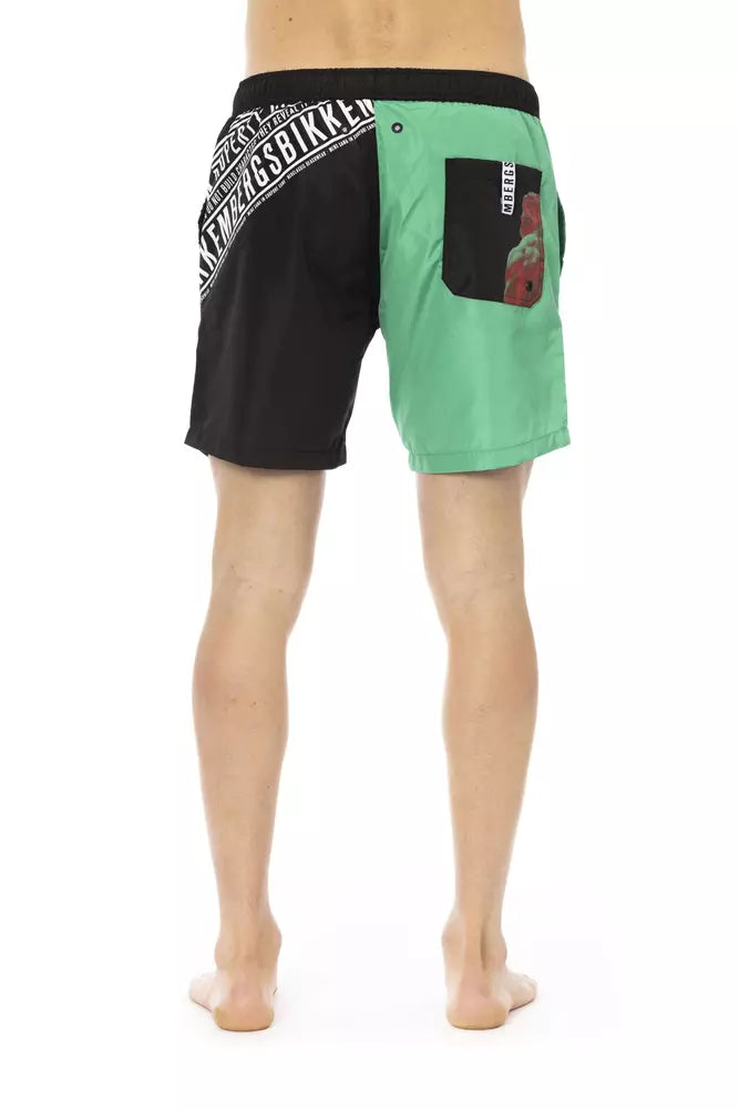 Bikkembergs Grüne Badeshorts für Herren aus Polyester