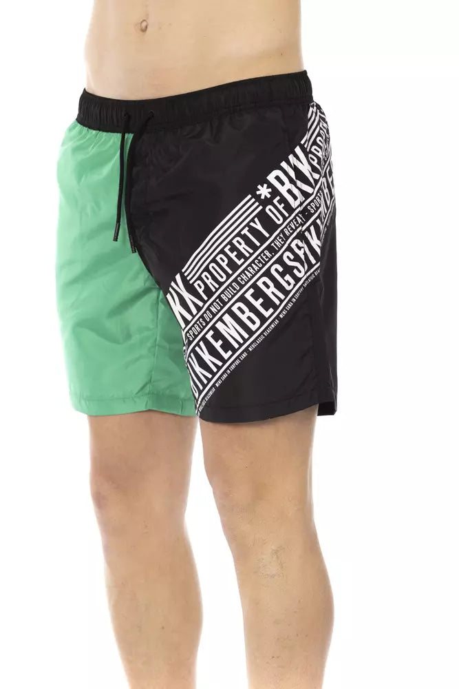 Bikkembergs Grüne Badeshorts für Herren aus Polyester