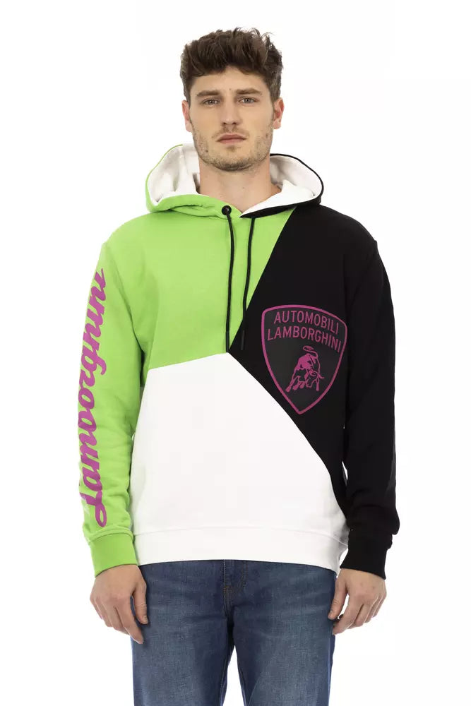 Automobili Lamborghini Weißer Baumwoll-Hoodie für Männer