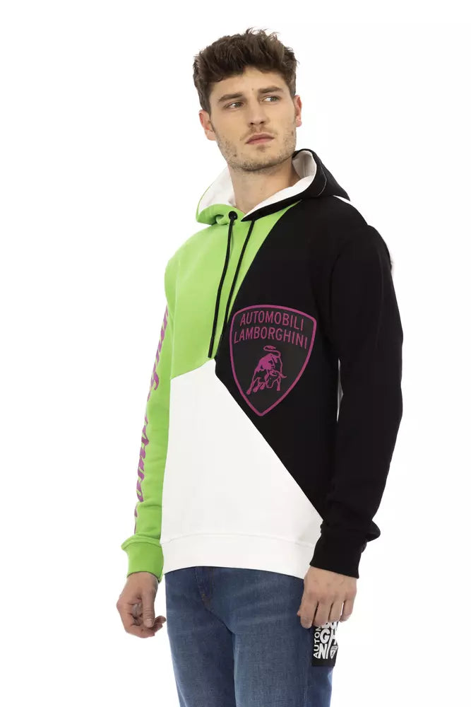 Automobili Lamborghini Weißer Baumwoll-Hoodie für Männer