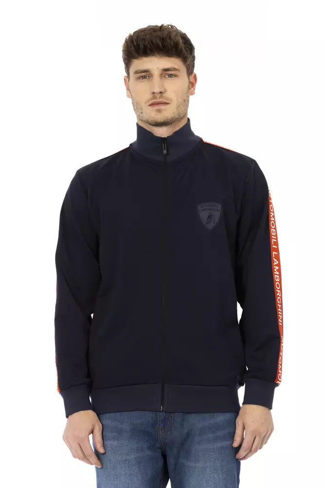 Automobili Lamborghini Blaues Polyester Herren Sweatshirt