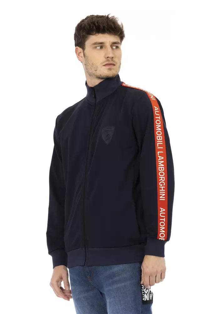Automobili Lamborghini Blaues Polyester Herren Sweatshirt