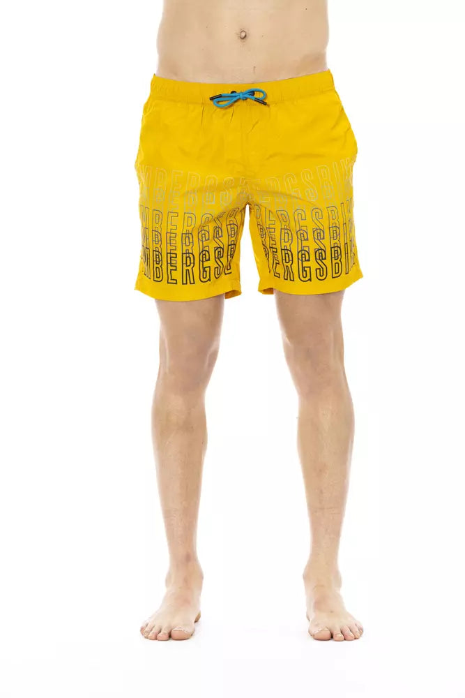 Bikkembergs Gelbe Polyester-Badehose für Herren