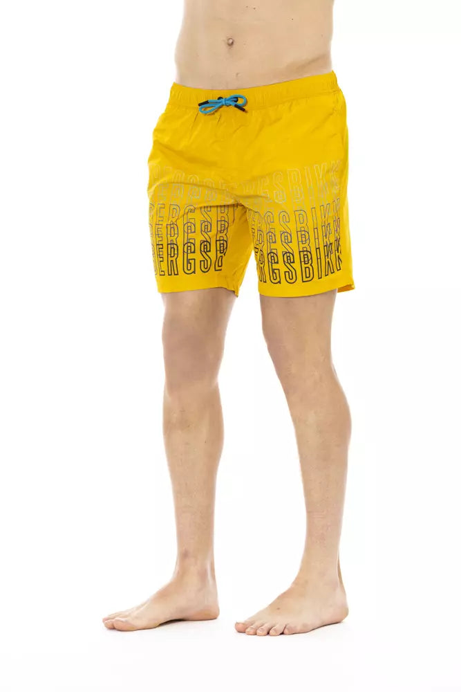 Bikkembergs Gelbe Polyester-Badehose für Herren