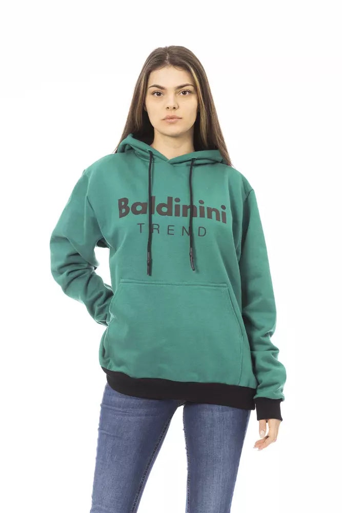 Baldinini Trend Schwarzer Baumwoll-Hoodie für Frauen