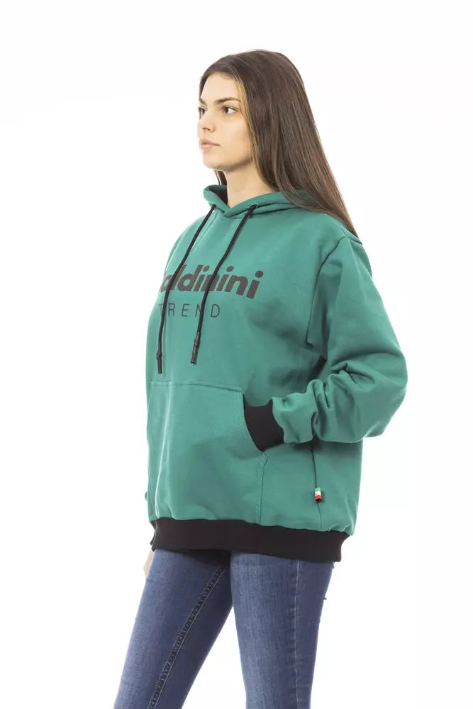 Baldinini Trend Schwarzer Baumwoll-Hoodie für Frauen