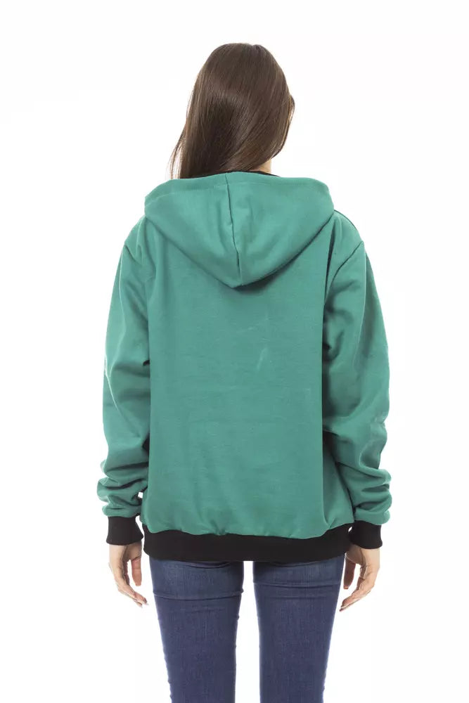 Baldinini Trend Schwarzer Baumwoll-Hoodie für Frauen