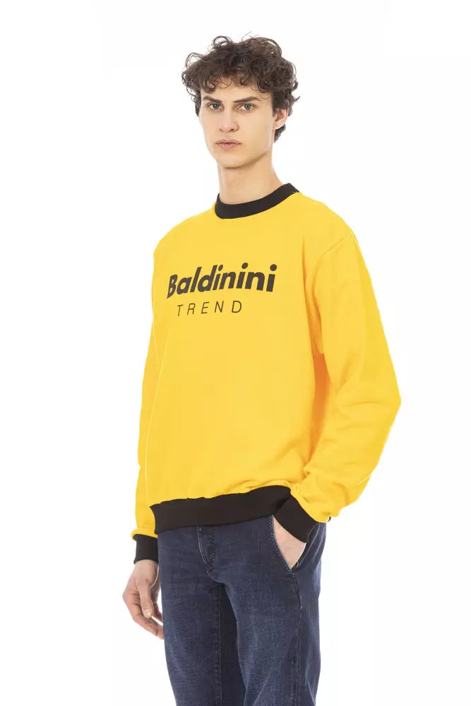 Baldinini Trend Gelber Baumwollpullover für Männer
