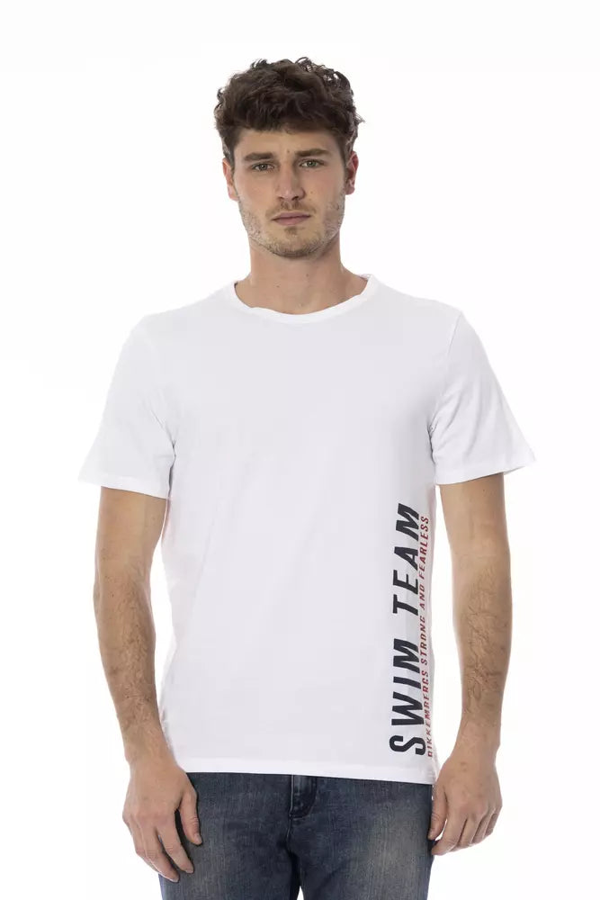 Bikkembergs Weißes Herren-T-Shirt aus Baumwolle