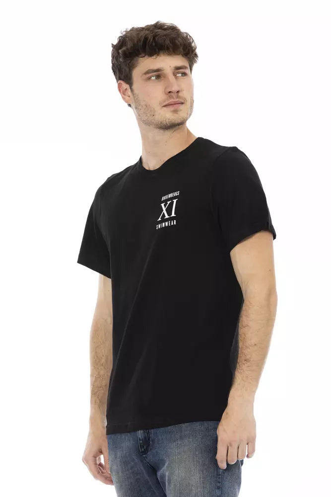 Bikkembergs Schwarzes Baumwoll-T-Shirt für Herren