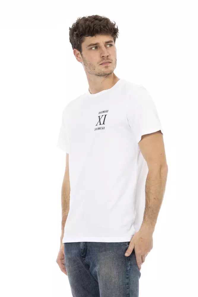 Bikkembergs Elegantes T-Shirt mit weißem Frontdruck