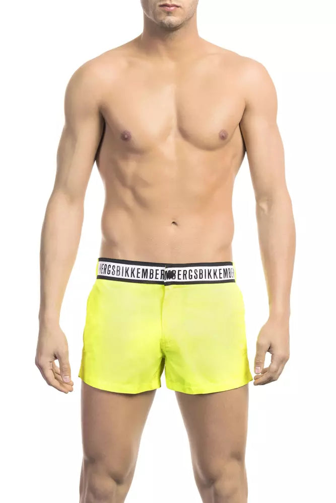 Bikkembergs Gelbe Polyamid-Badehose für Herren