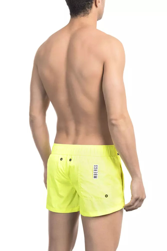 Bikkembergs Gelbe Polyamid-Badehose für Herren