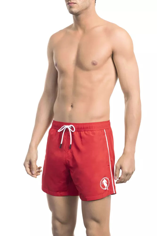 Bikkembergs Rote Polyester-Badehose für Herren